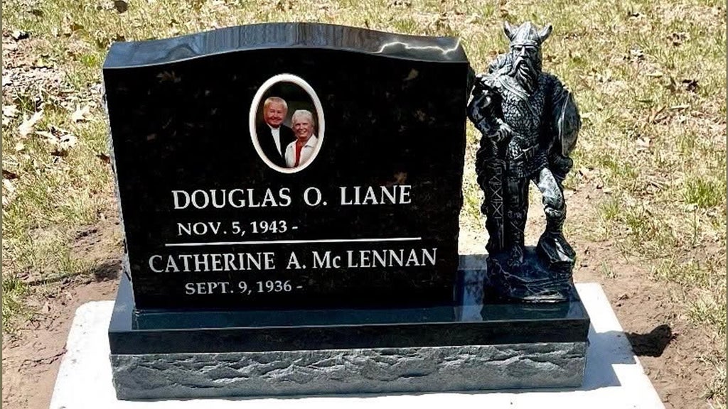 Viking statue stolen from gravestone in cemetery on Lac Mille Lacs, sheriff says — WCCO / CBS Minnesota, New Hope Community news