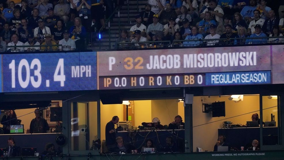 Brewers' Jacob Misiorowski sets World Series velocity record on his first pitch — Fox 11 Green Bay Sports, New Hope Sports news