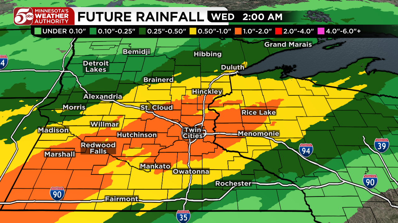 Rainy start to week, warmer days return — KSTP 5, New Hope Community news