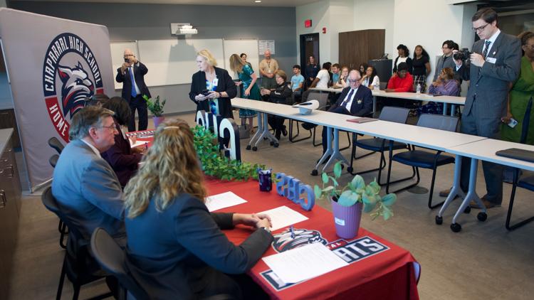 Killeen high school hosts signing ceremony for jailer program students — KCEN (Central Texas), New Hope Schools news
