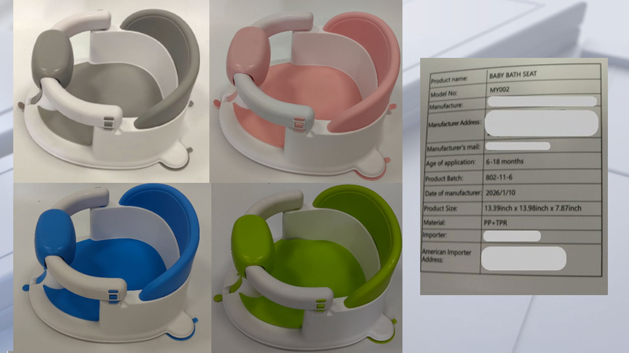 Baby bath seats sold on Amazon under recall for risk of serious injury, drowning — FOX 9, New Hope Government news
